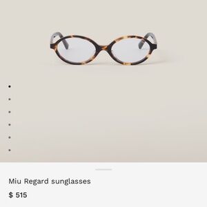 Miu Miu Women's Oval Glasses Brown and Black Regard Glasses